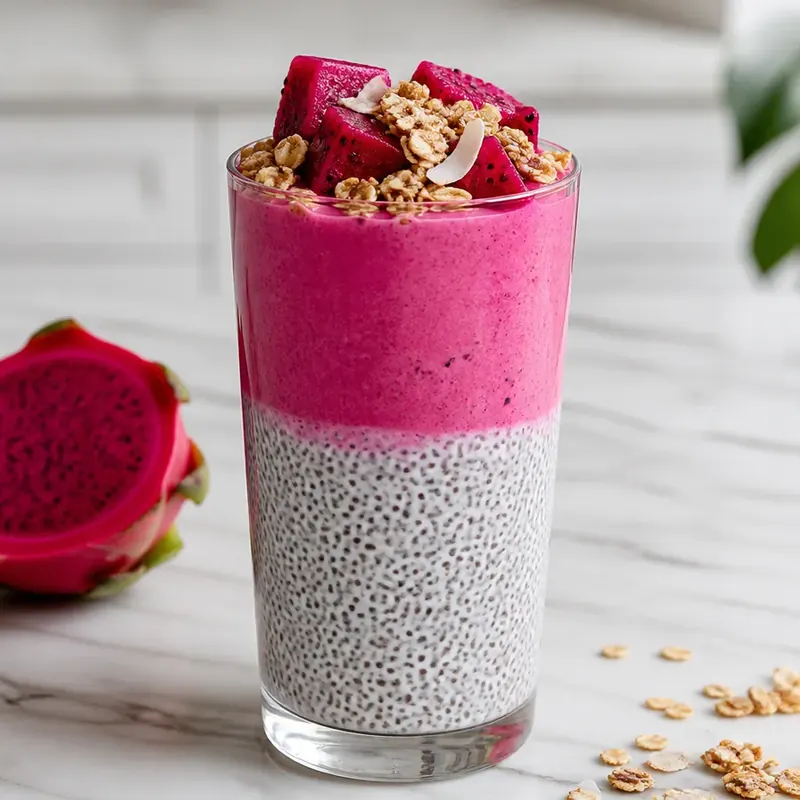 Batido de pitaya con chía