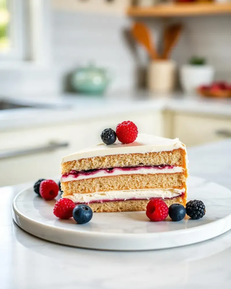 Torta fit con frutos rojos